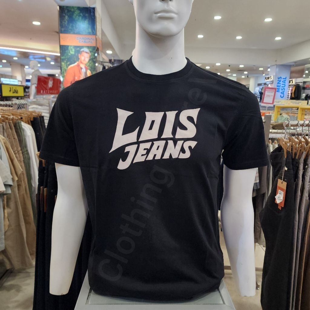 LOIS ORIGINAL kaos pria lengan pendek hitam KSL2492