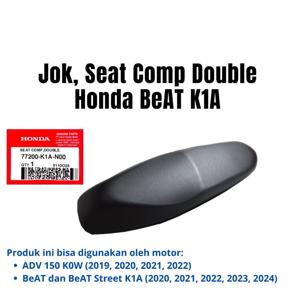 [AHM] 77200K1AN0 0Jok,Seat Comp Double Honda BeAT K1A