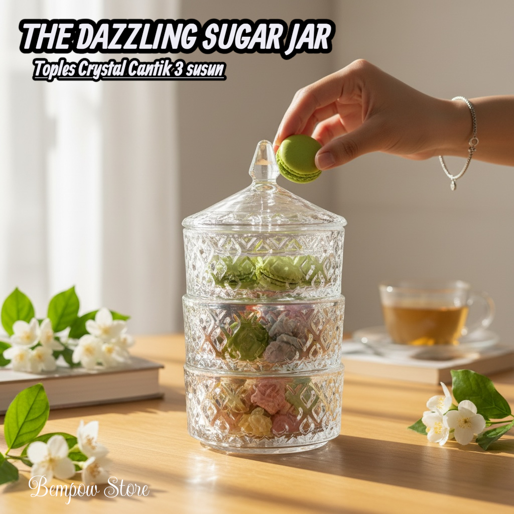 Toples Kaca Kristal Set Mewah - Model Besar dengan Desain Elegan dan Berbagai Pilihan Ukuran || Topl