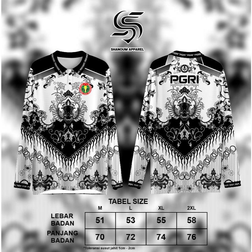 SERAGAM PGRI PRIA kemeja batik PGRI pria BATIK PGRI terbaru  PGRI GURU  KAOS JERSEY POLO PGRI