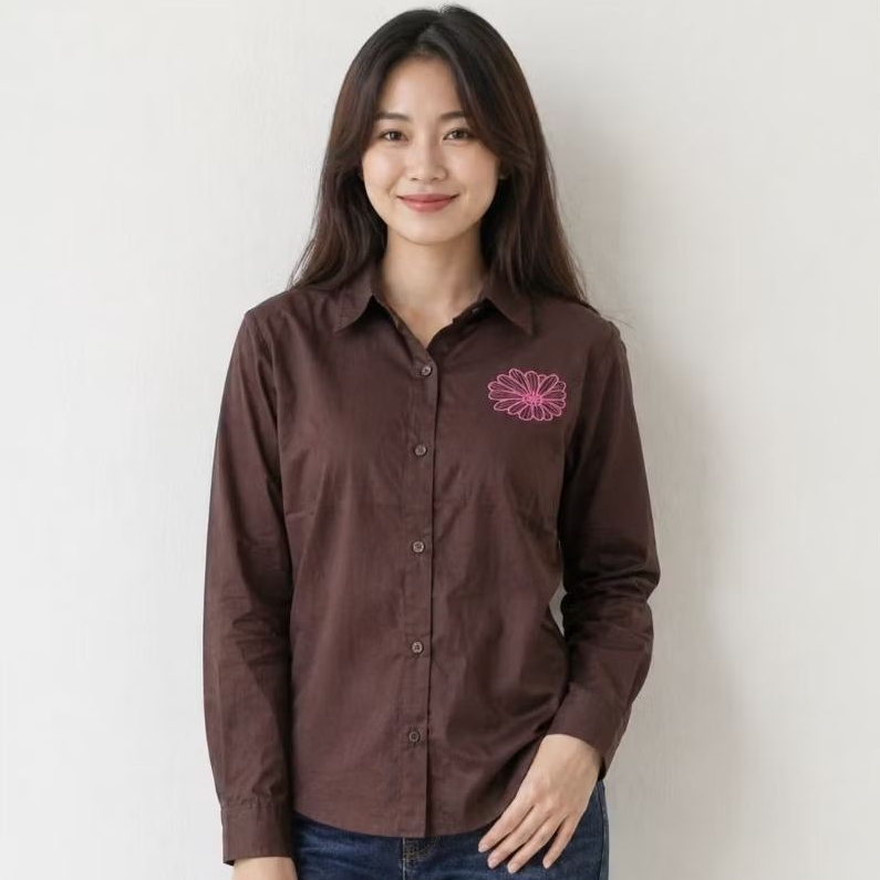 Kemeja Cewek Salur & Polos