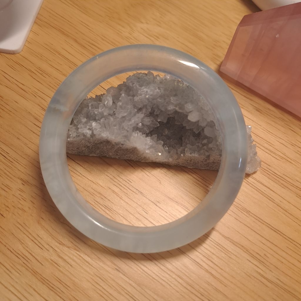 Bangle Aquamarine 55mm | Natural Stone