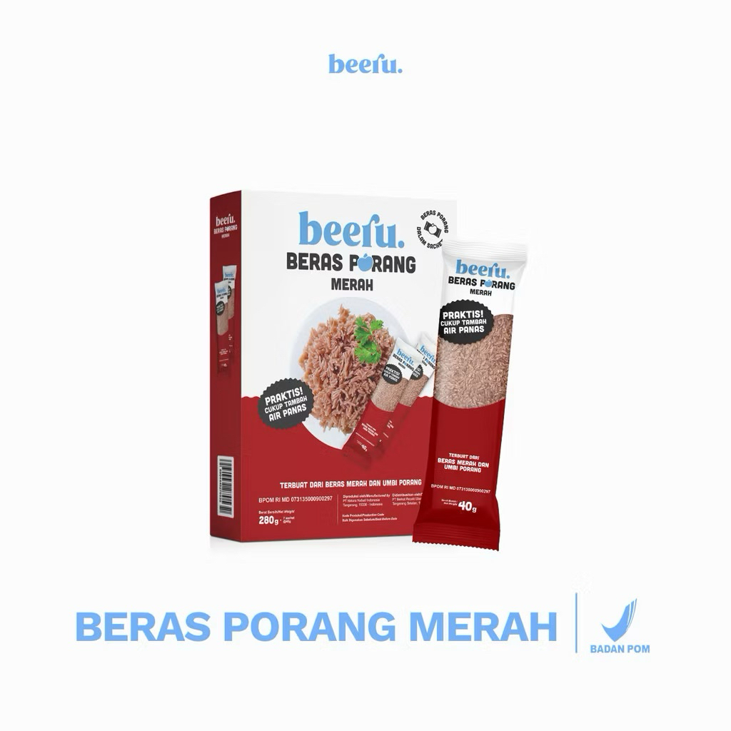 BEERU Beras merah / Beras Porang Merah / Beras diet / Beras sehat