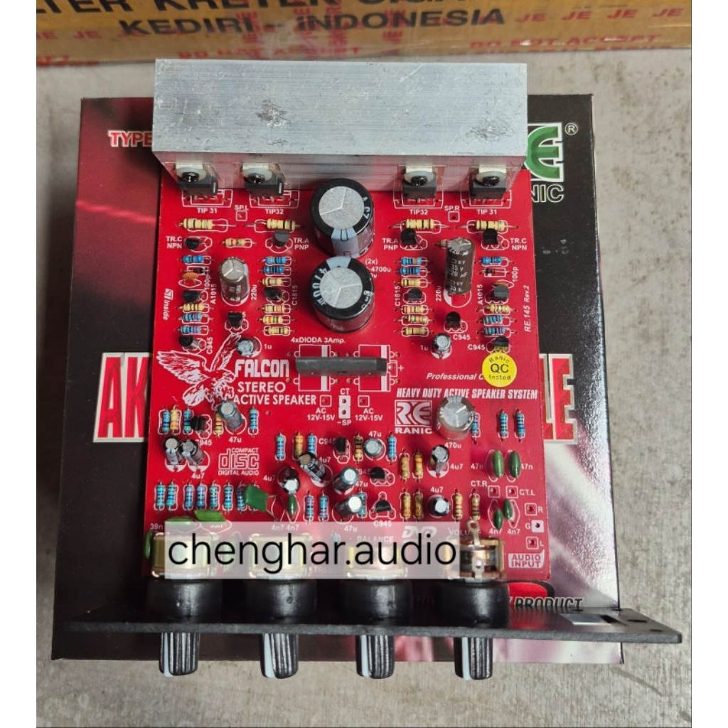 Kit aktif speaker stereo falcon tip41 tip42 1400w pmpo