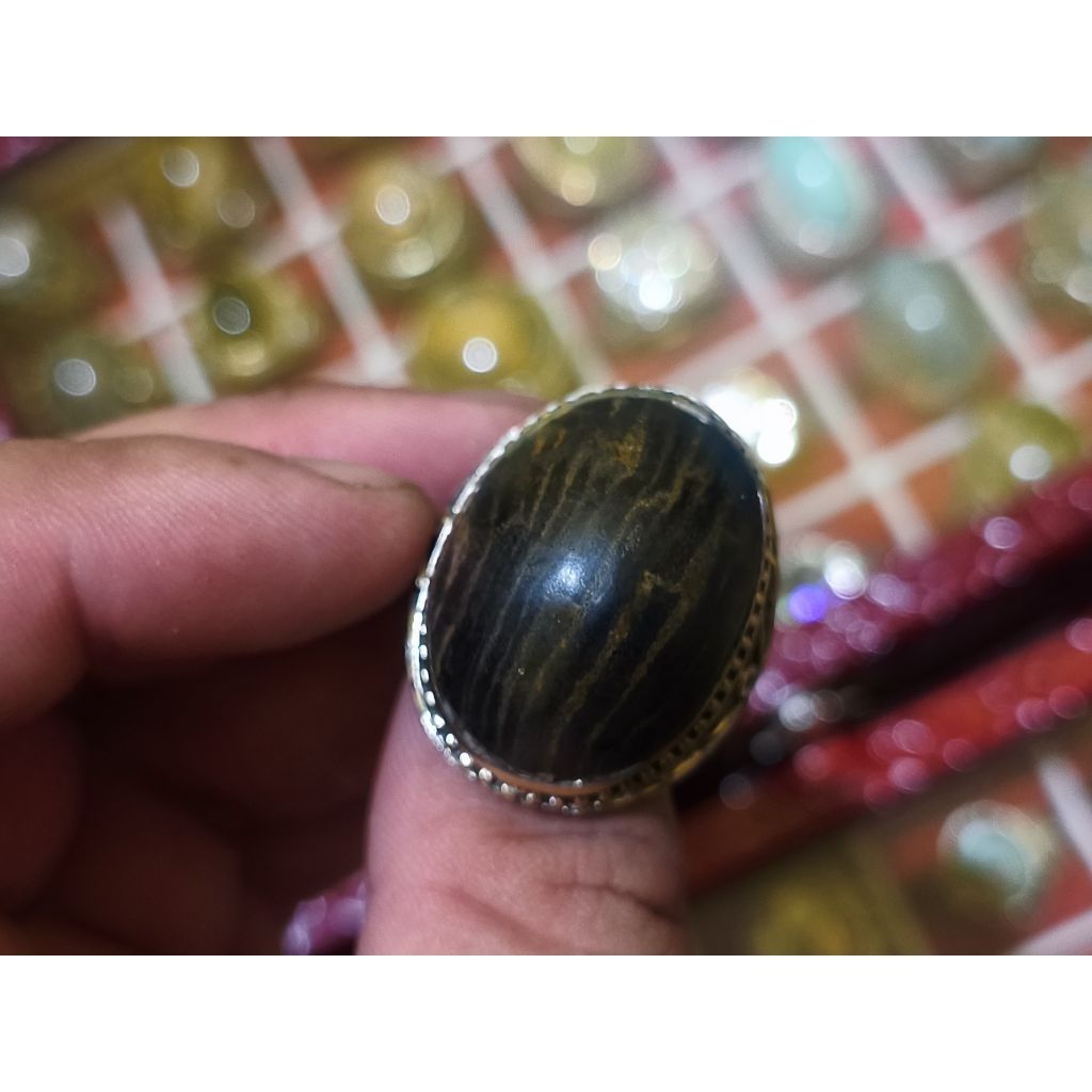 Cincin Batu Akik Fosil Galih Kelor