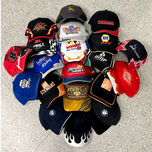 Topi Vintage Racing Nascar Flame Official Rare Original