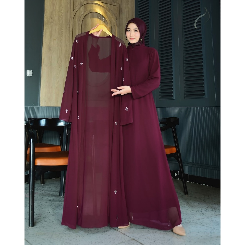 COD ALZHEA GAMIS PREMIUM PAYET SWAROSKI ELEGAN DRESS MUSLIMAH ABAYA SYARI LEBARAN MEWAH MODREND