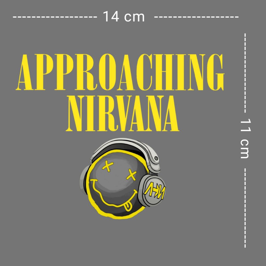 Stiker Sablon Setrika DTF Band Nirvana | Sablon Stiker UV DTF Design Keren | Sablon Stiker DTF | Sab