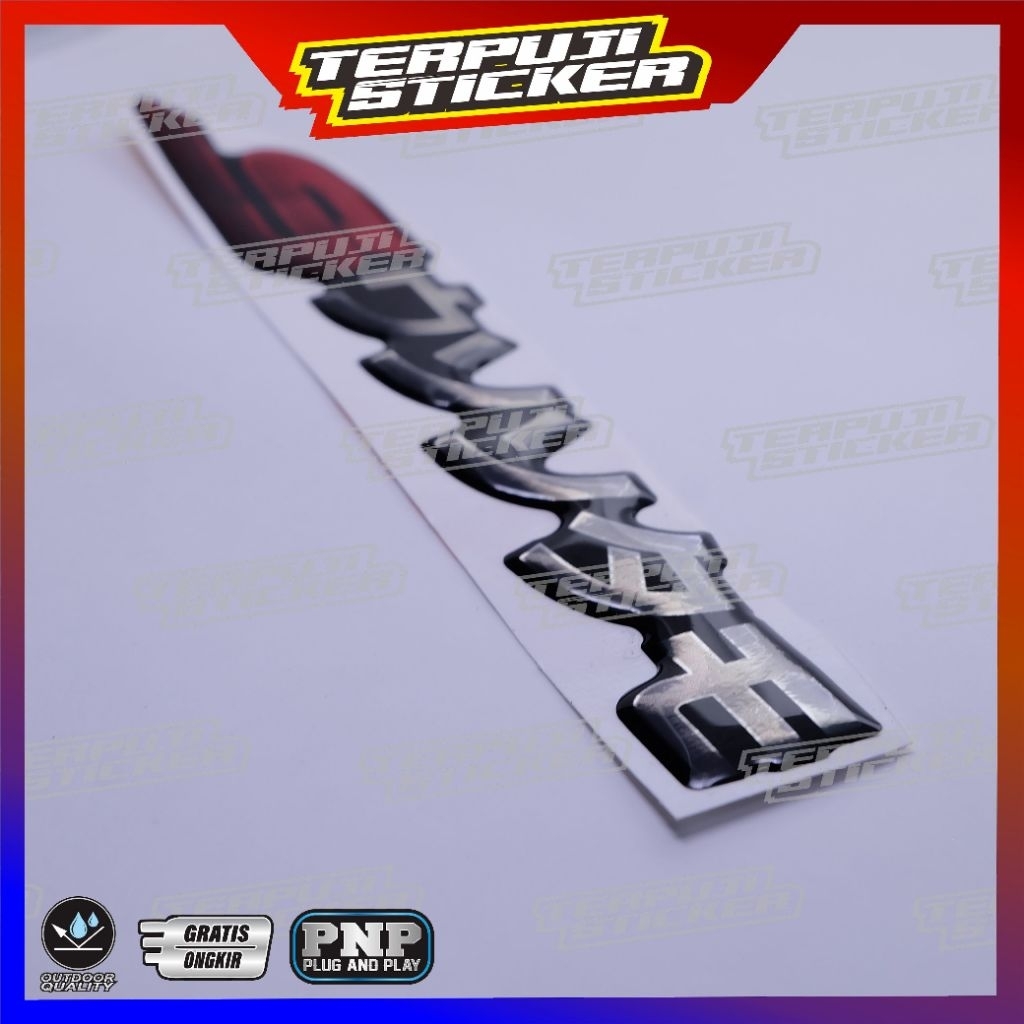 emblem timbul honda scoopy Jepang/ emblem timbul scoopy variasi Jepang warna red silver