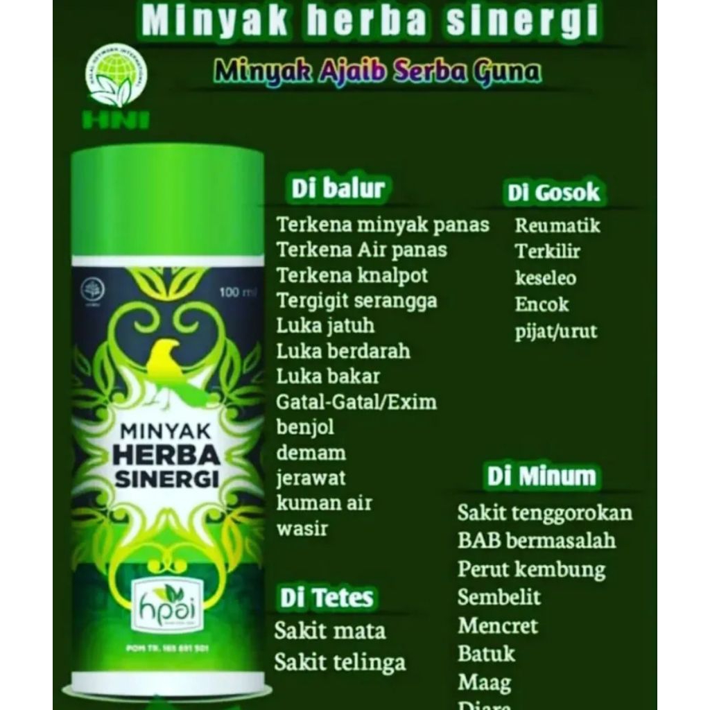 MINYAK HERBAL SINERGI (MHS) SERBAGUNA