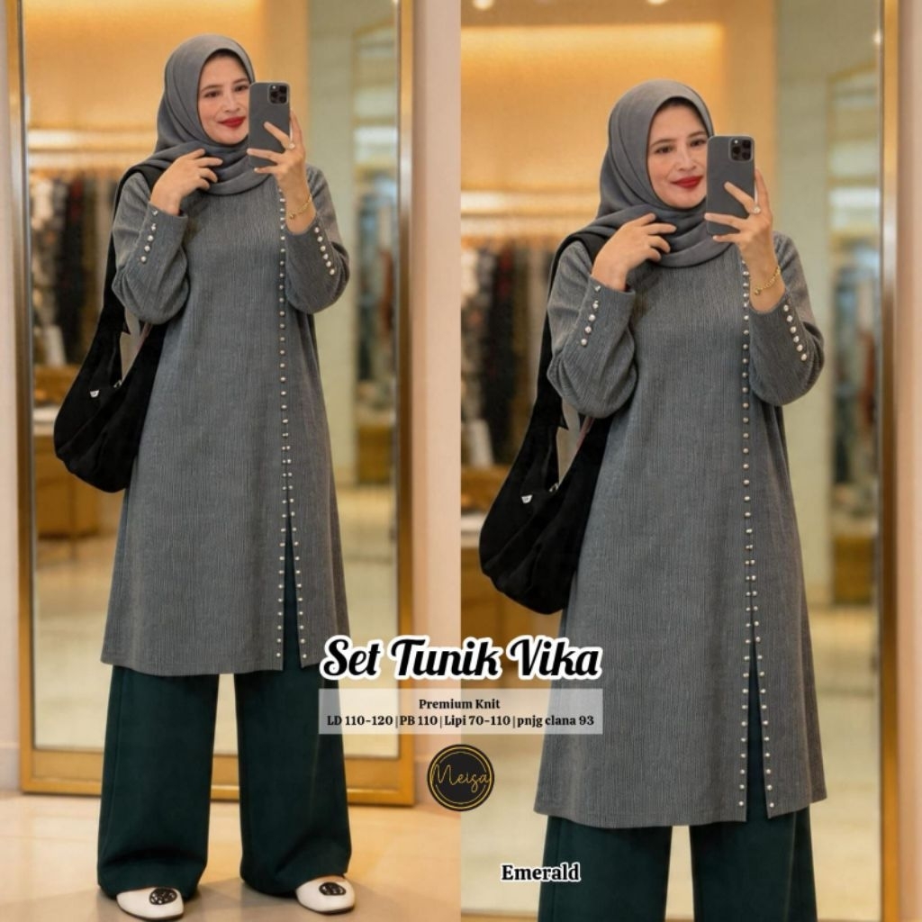 set tunik Vika cantik dan elegan