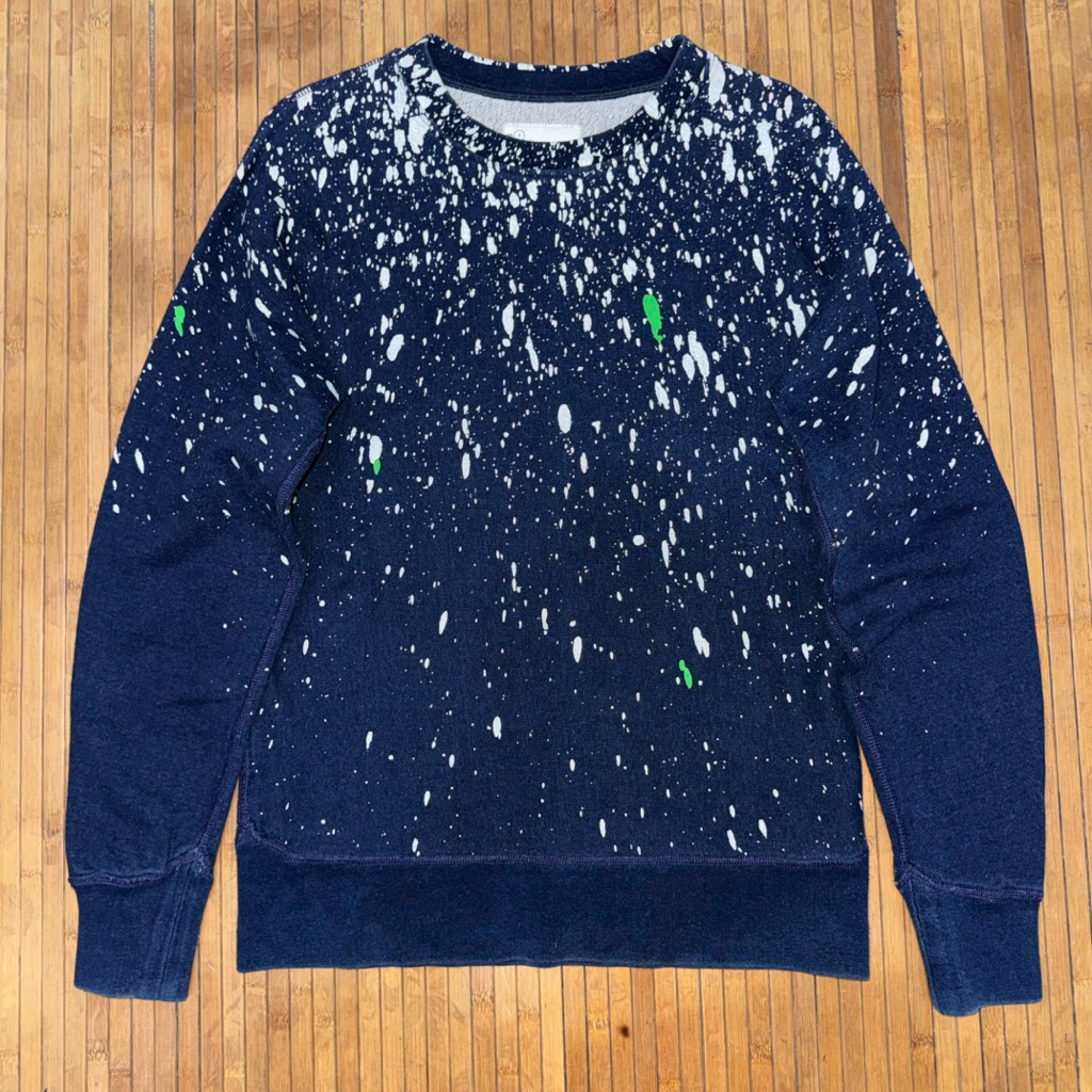 G-STAR RAW DENIM By MARC NEWSON ALL OVER PAINT SPLATTER DESIGN CREWNECK SWEATER SWEATSHIRT