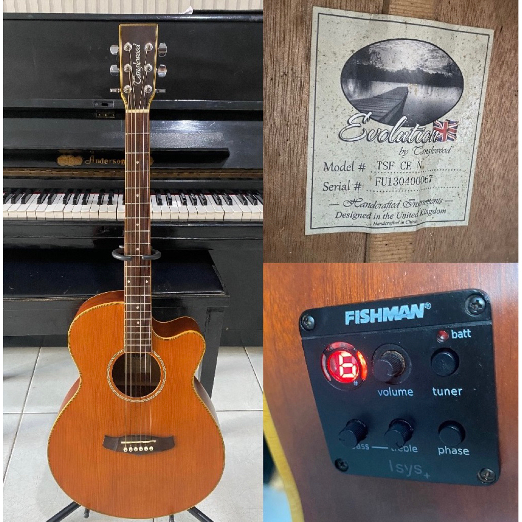 GITAR AKUSTIK ELEKTRIK SECOND ORIGINAL TANGLEWOOD TSF CE N