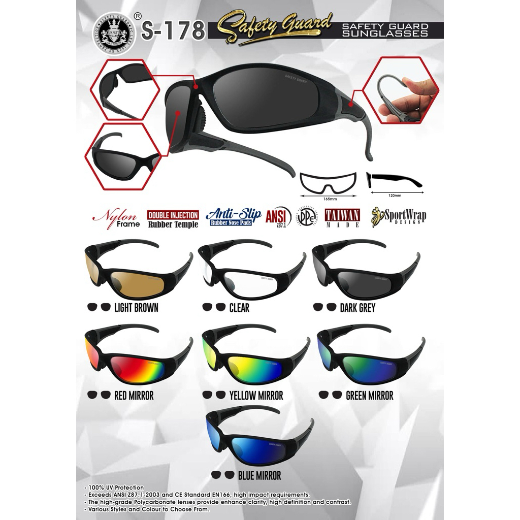 Kacamata safety safety guard s-178 Ansi z87+ original