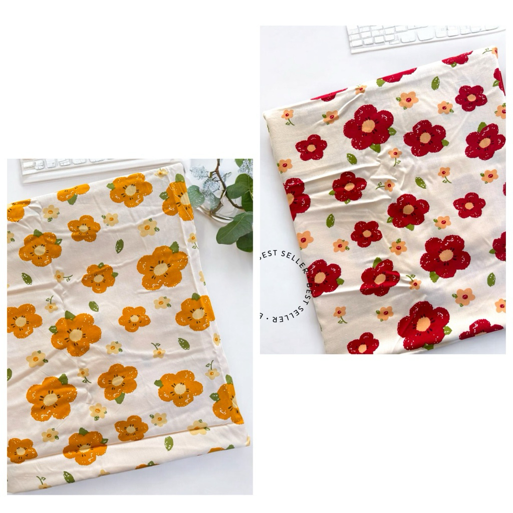Katun rayon / rayon motif bunga / rayon viscose / rayon premium