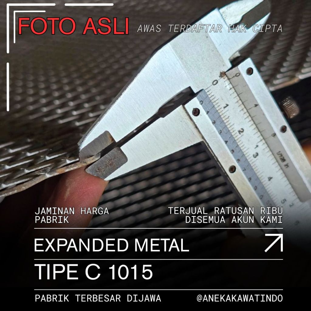 Expanded Metal C1015 l Expanded Mesh C1015 Expanda Diamond Mesh Ornamesh l  Harga Murah Harga Pabrik