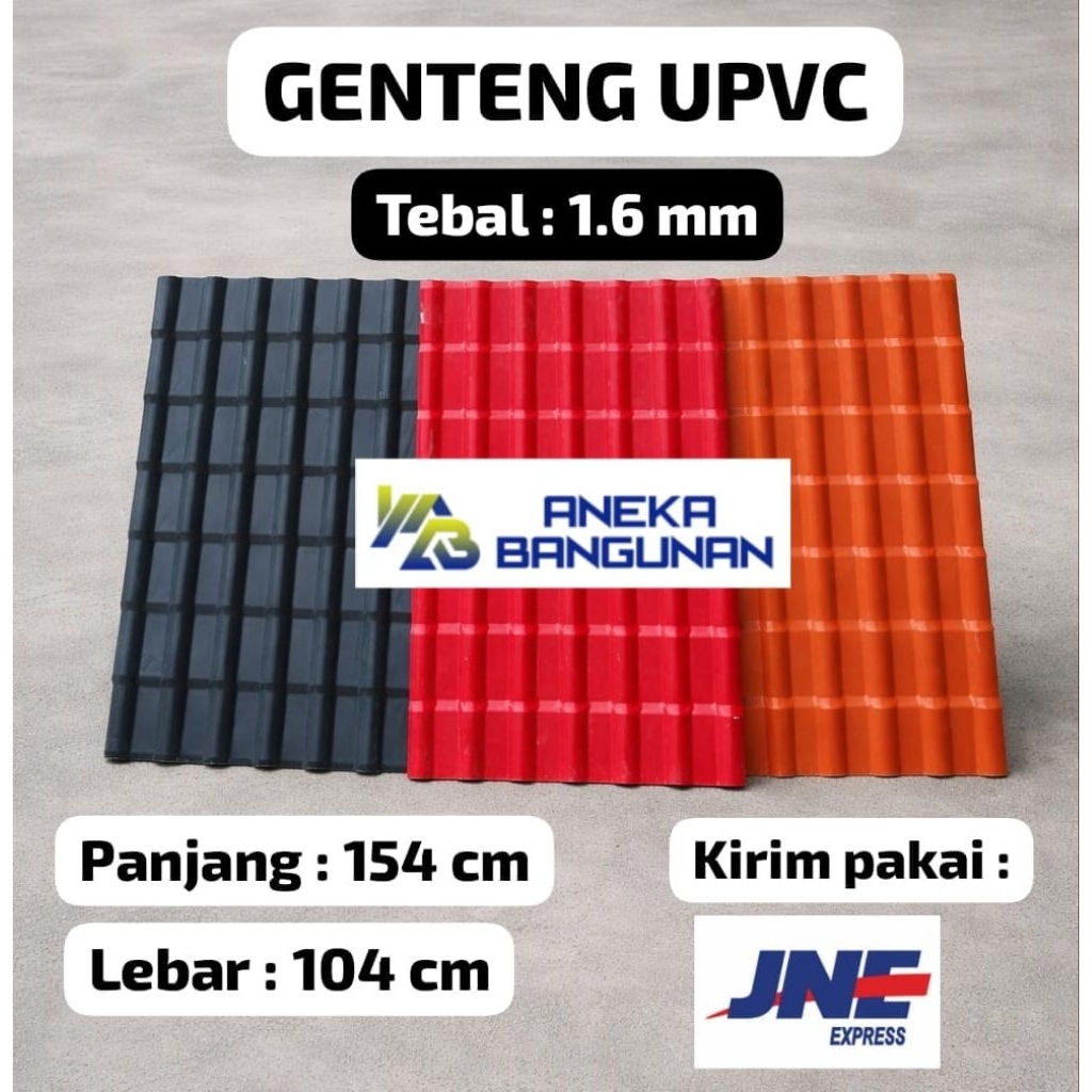Atap Genteng UPVC Tebal 1.6 mm / Genteng Tile