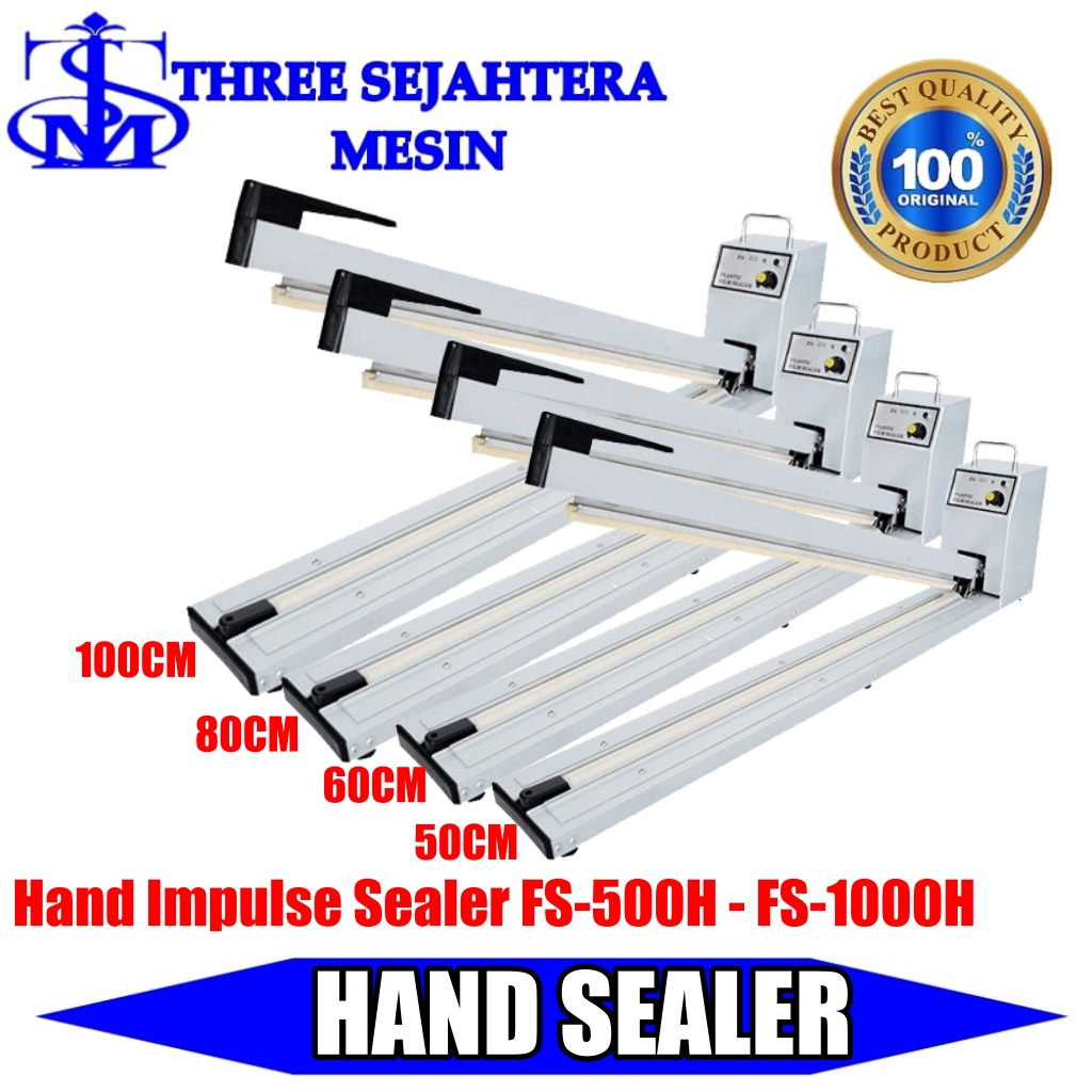 Hand Impulse Sealer Panjang Mesin Press Perekat Plastik Cocok untuk Laundry