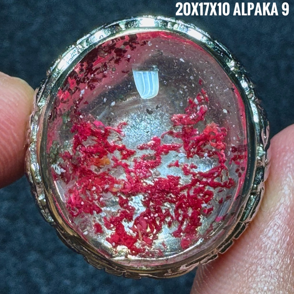 Cincin Batu Akik Natural Kecubung Karang