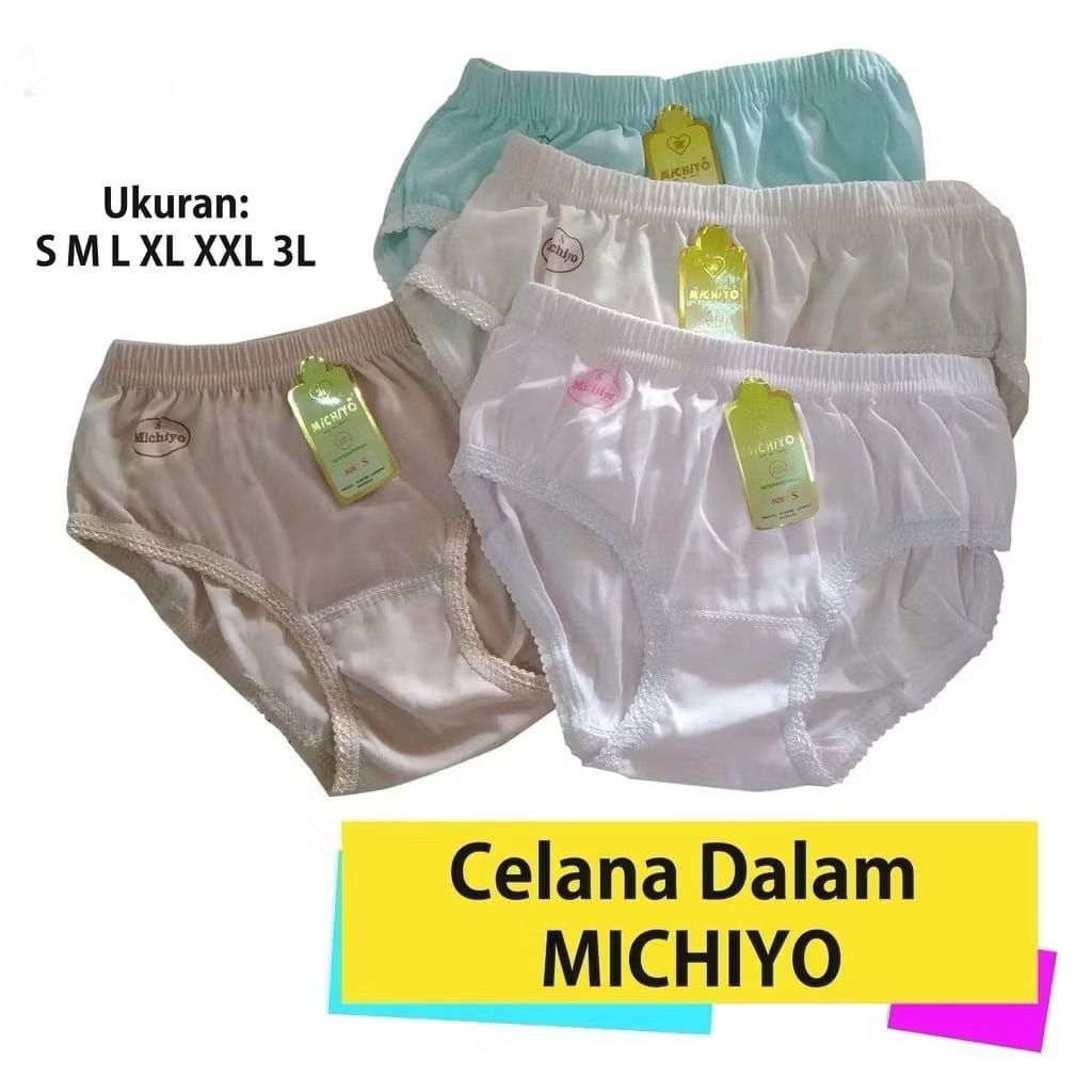 (6pcs) CD perempuan dewasa celana dalam cewek wanita MICHIYO