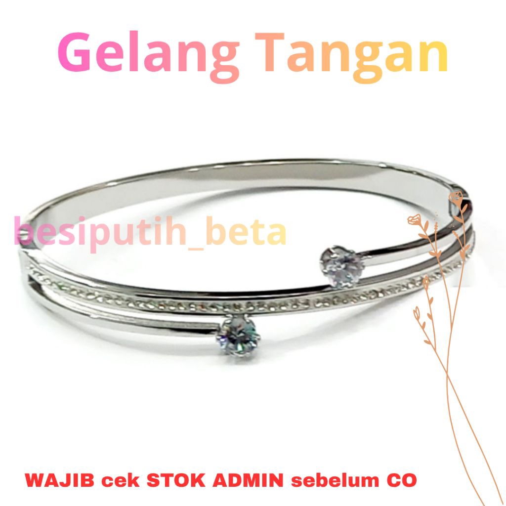 gelang besi putih ambon / besi putih asli