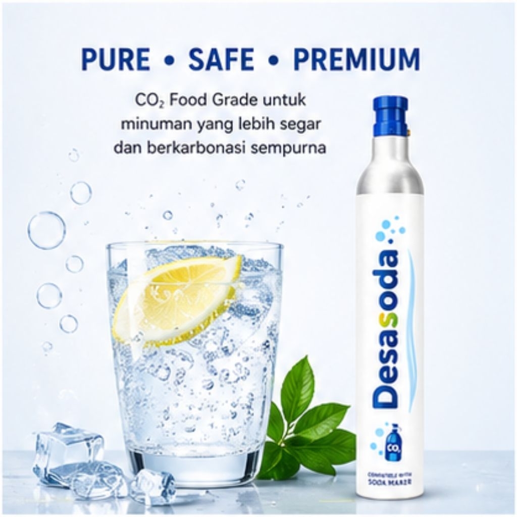 Desasoda CO2 Food Grade 425g Refill Tabung Soda Maker – Gas CO2 Minuman Bersoda Premium