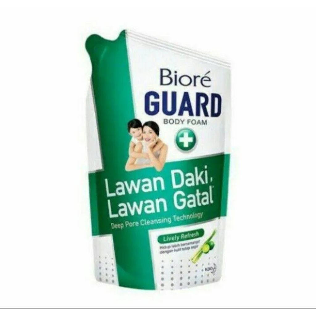 Biore guard lawan daki lawan gatal 800 ml hijau Body wash sabun cair.