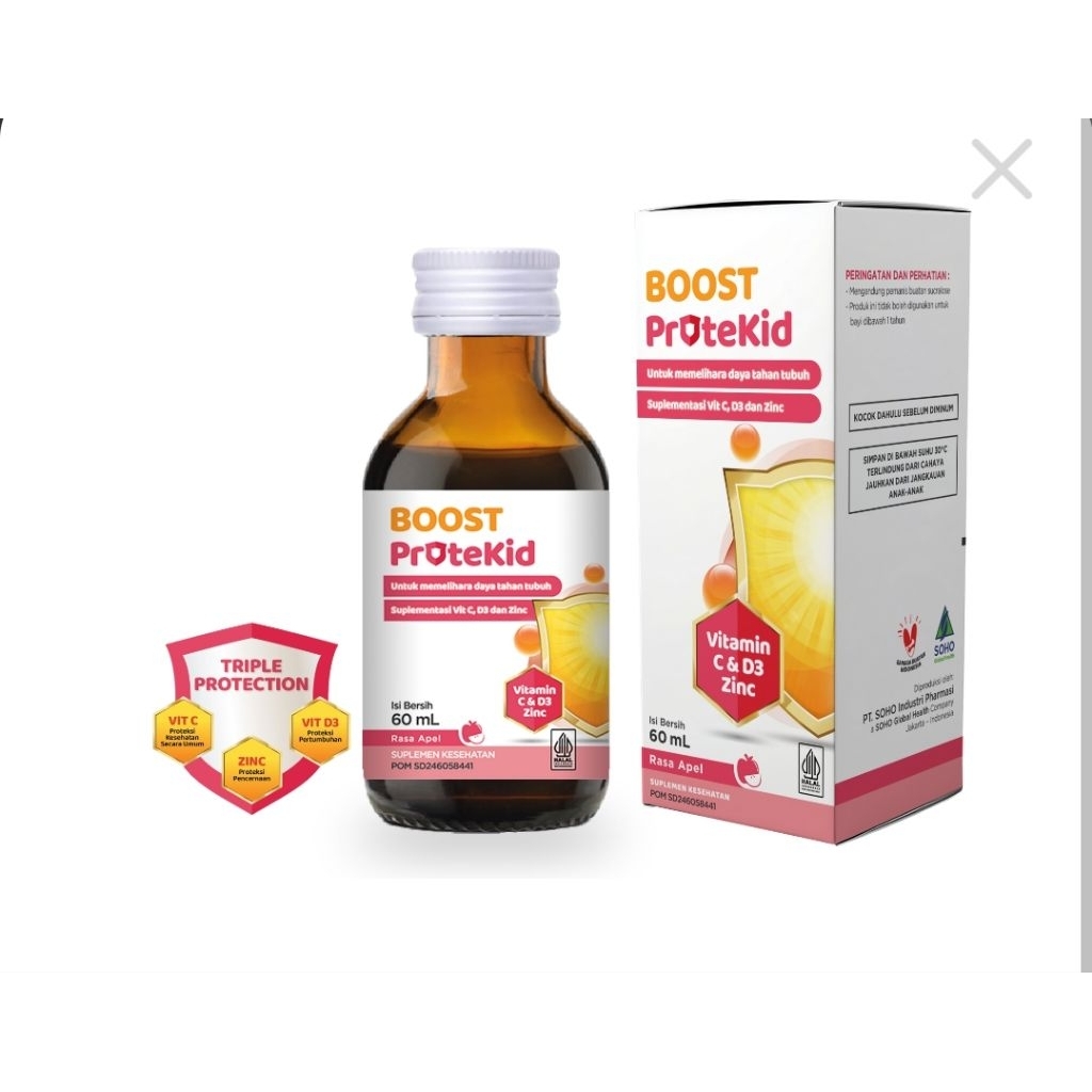 BOOST PROTEKIDS Vitamin C, Vitamin D3, dan Zinc Picolinate