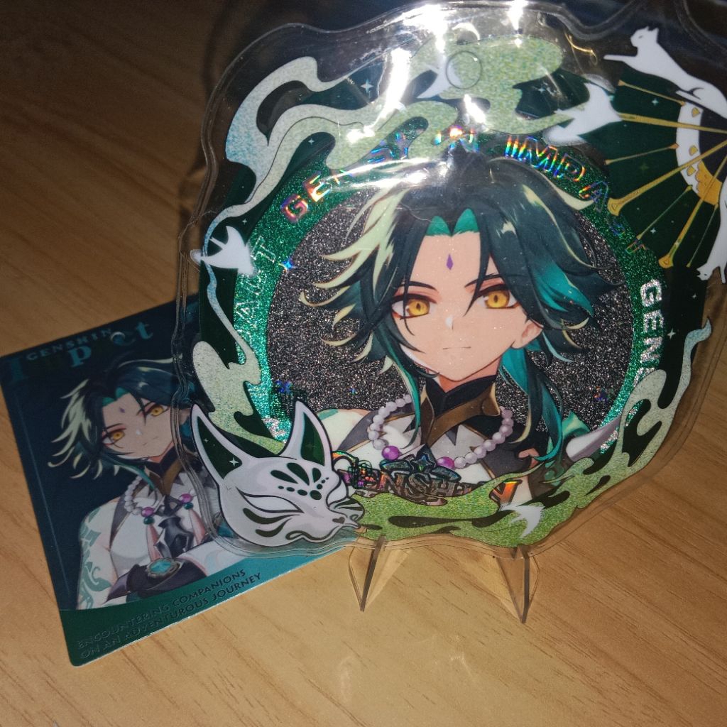 Genshin Impact Xiao 3D Holo Badge Pin Blind Pack Like New (Slight Holo Imperfection)