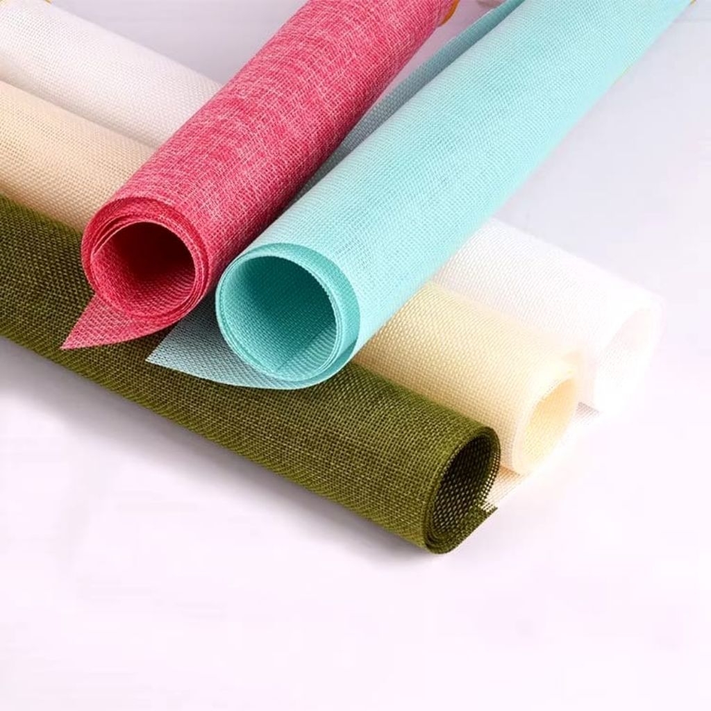 Kain Tile Jute Tebal 1 Lembar - Kain Wrapping Jute Pembungkus Buket - Kain Jute Korean Buket Thumbel
