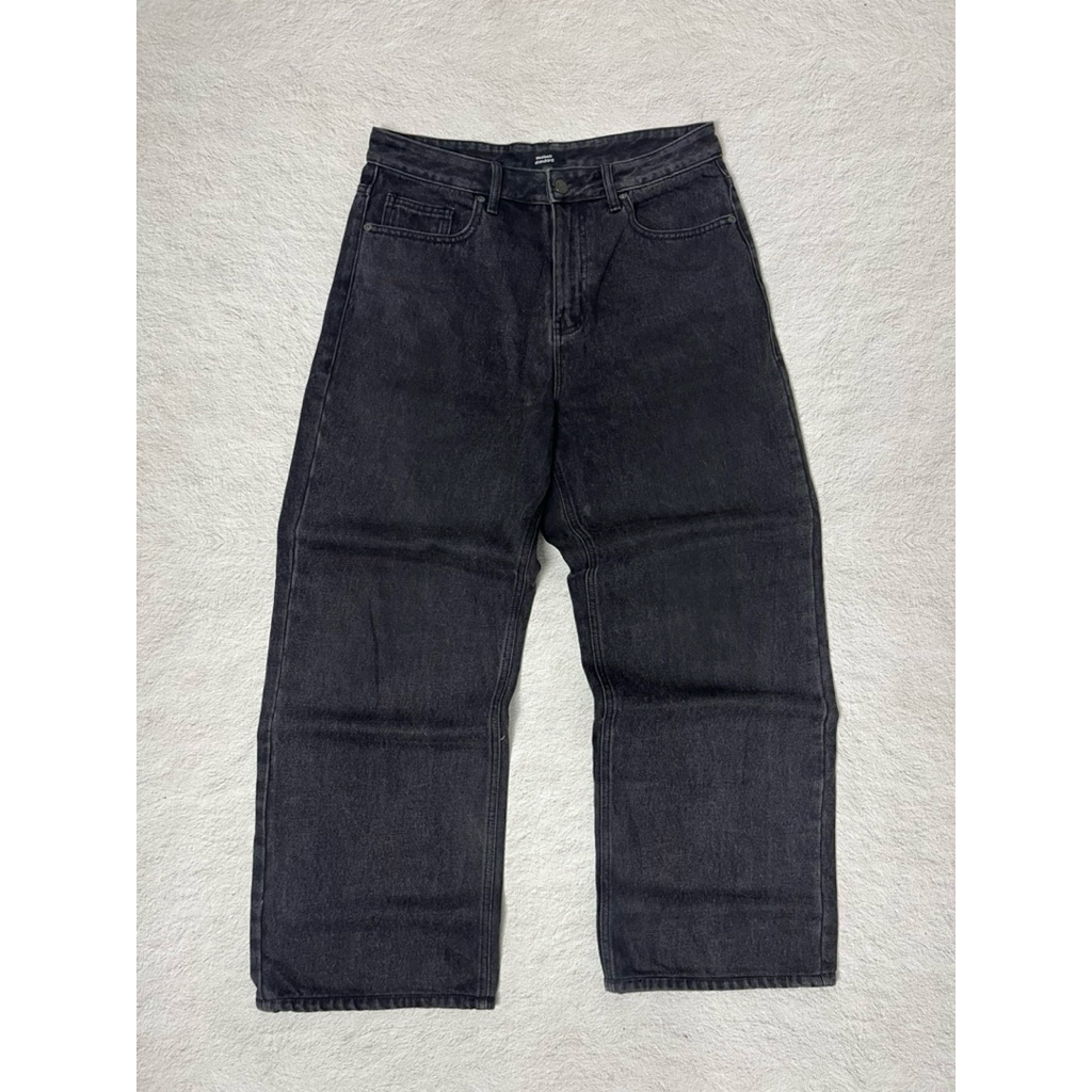 baggy loose "musinsa standart" size 32-33 black wash accent salvadge