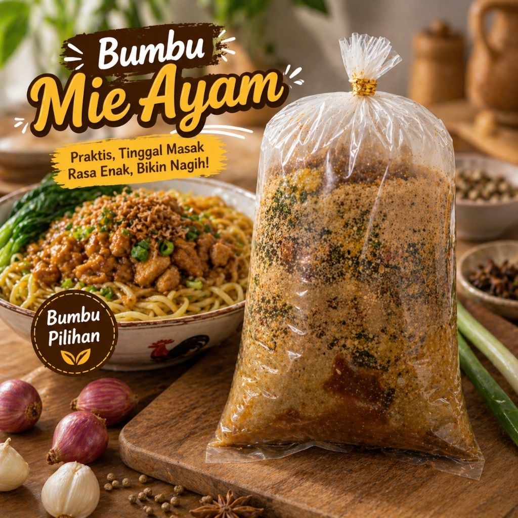 Bumbu Racik Giling Halus MIE AYAM / MI AYAM / BAKMI SERBAGUNA Masakan Rumah Dapur Praktis Instant Fr