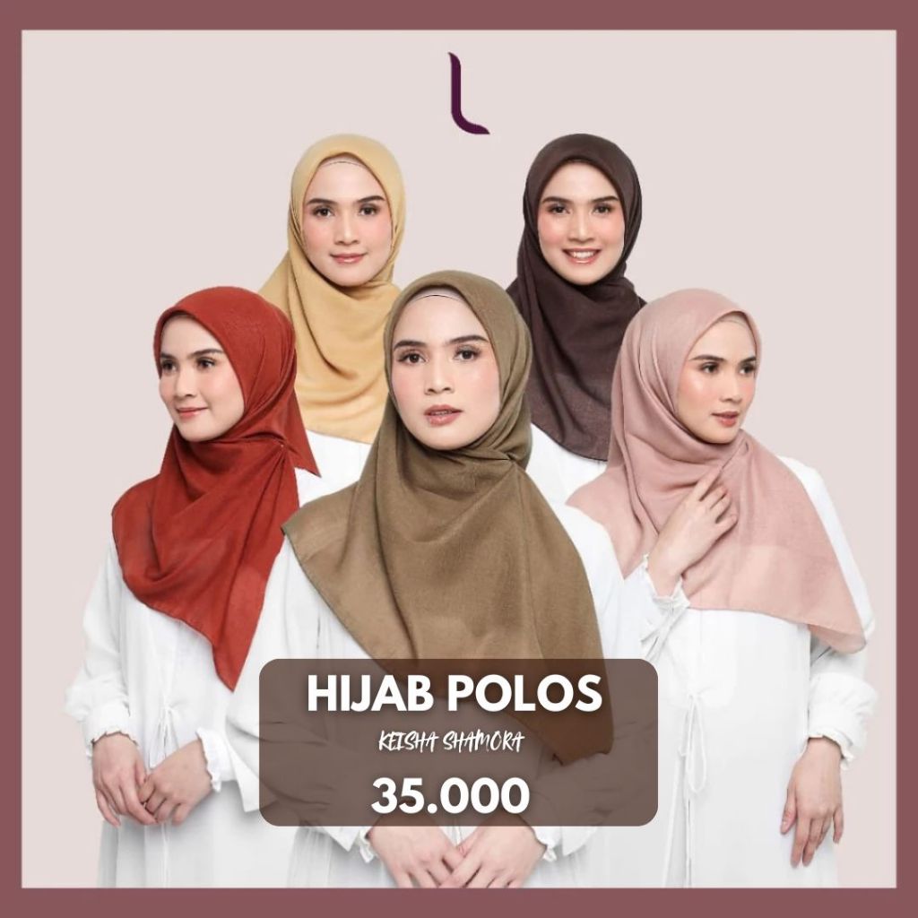 ELZATTA KEISHA SHAMORA KERUDUNG SEGI EMPAT POLOS