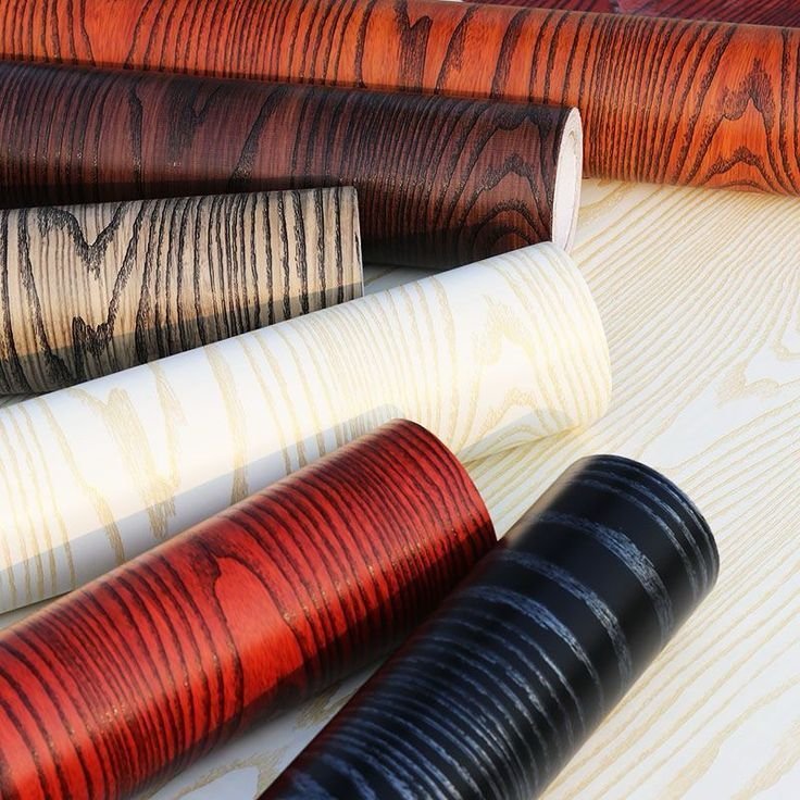 Stiker Wallpaper Kayu Tebal Waterproof Untuk Dapur Lemari Meja Furniture