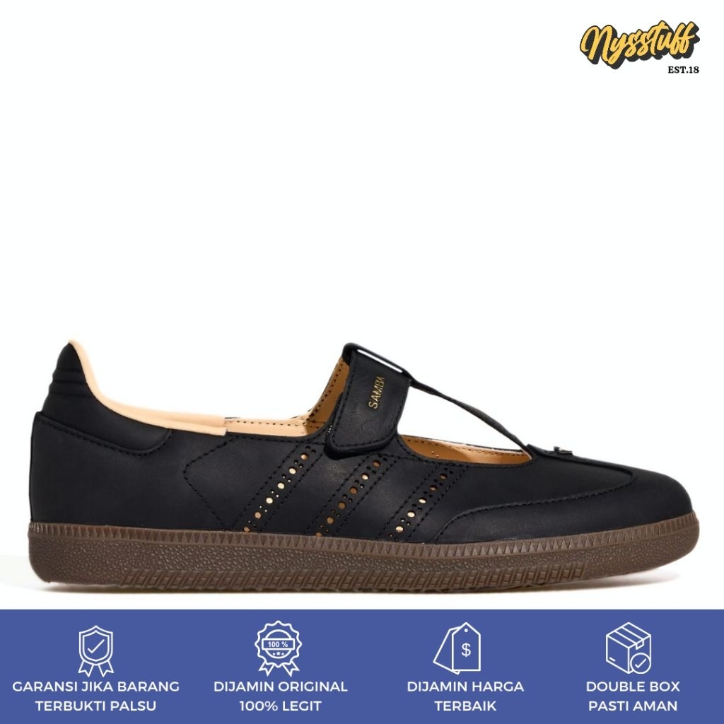 Adidas Samba Jane Leather Core Black Gum ORIGINAL