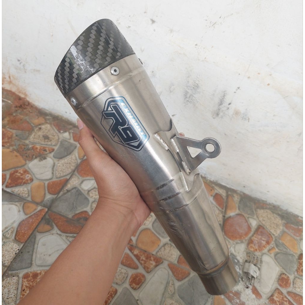 silencer knalpot r9 h2 titanium original inlet 50