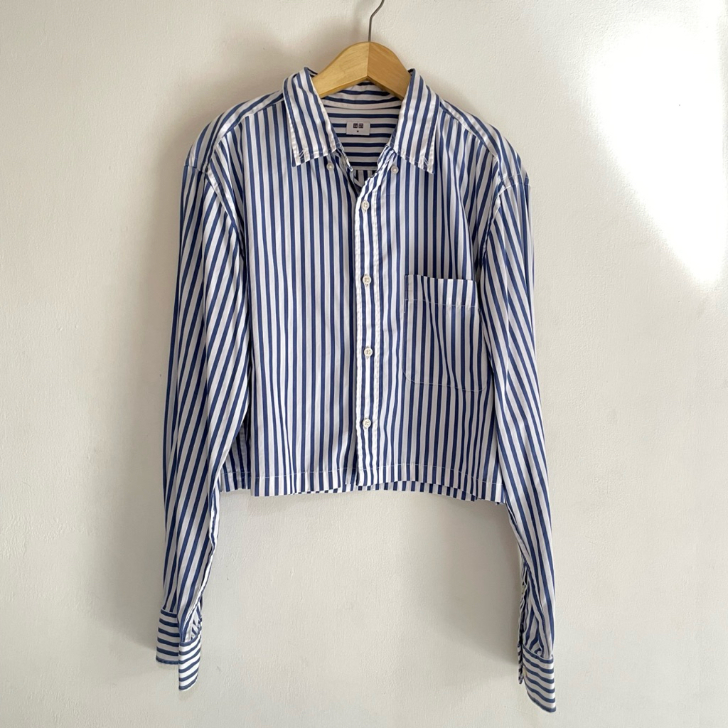 preloved kemeja stripe uniqlo