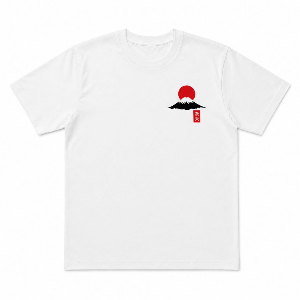 Kaos Minimalis Fuji Jepang