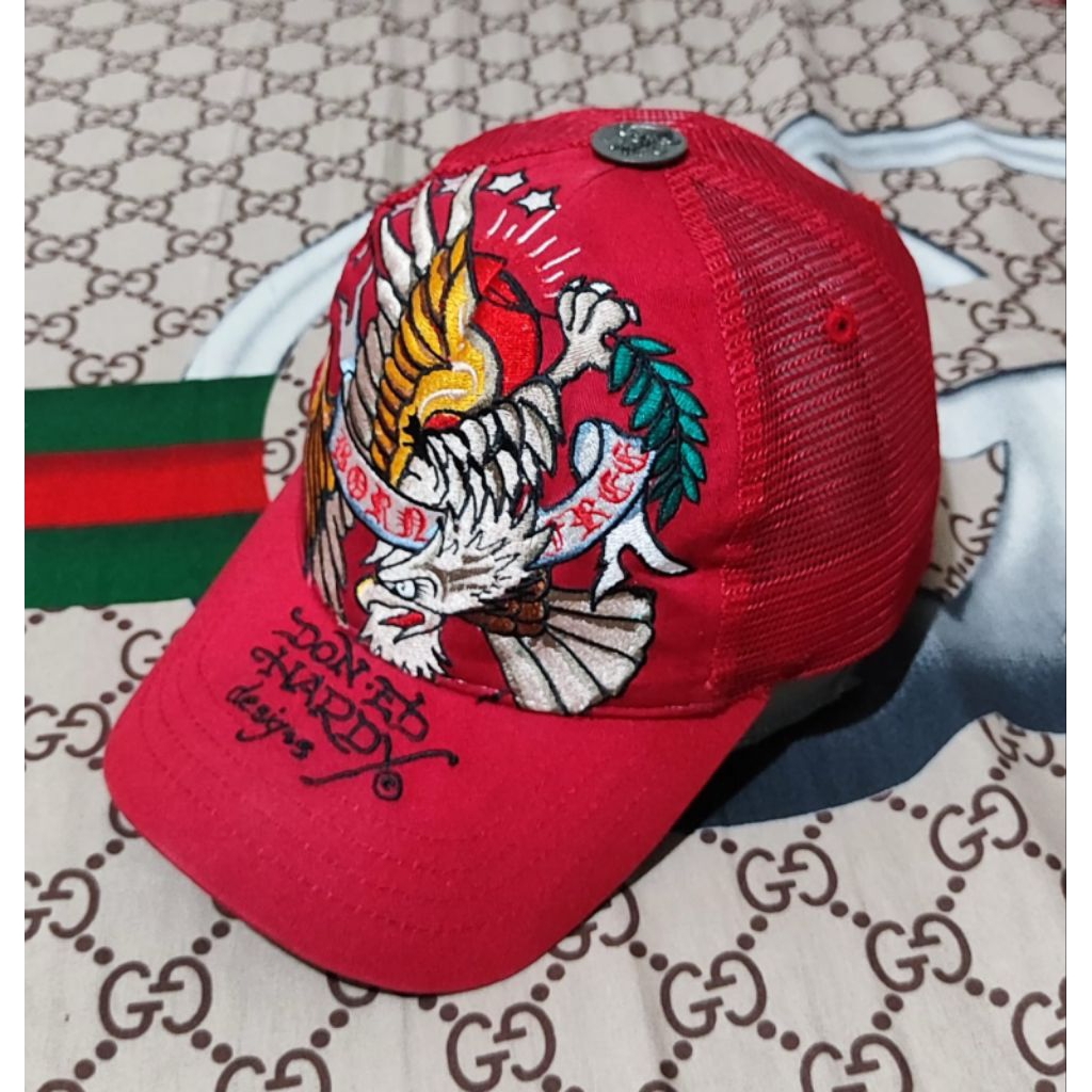 Topi Tracker Ed Hardy Ganteng Original