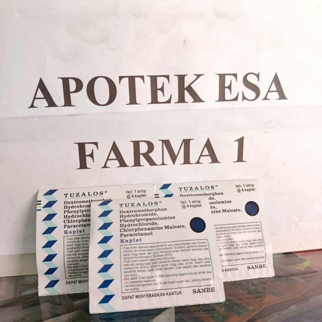Tuzalos Strip 4 Tablet - Obat Flu dan Batuk Tanpa Efek Kantuk