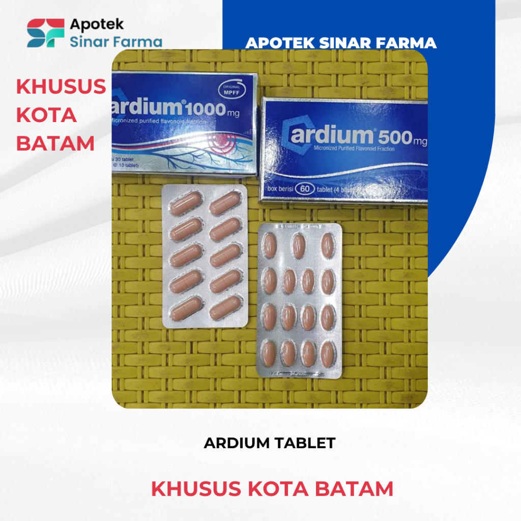 Obat Wasir Ardium 500 mg, Meringankan Varises dan Wasir