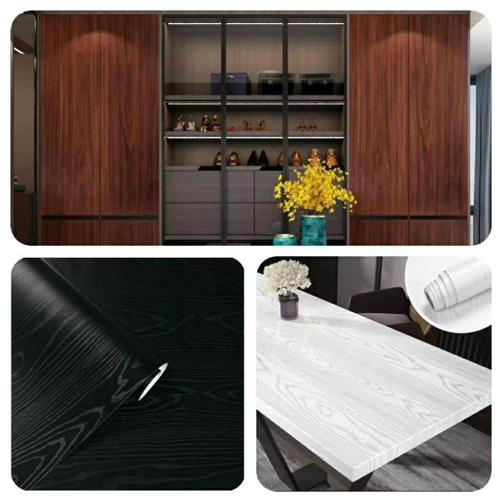 WALLPAPER MOTIF KAYU ALAMI AESTHETIC WALLPAPER DINDING ESTETIK MEJA LEMARI KURSI MEJA PINTU WALLPEPE