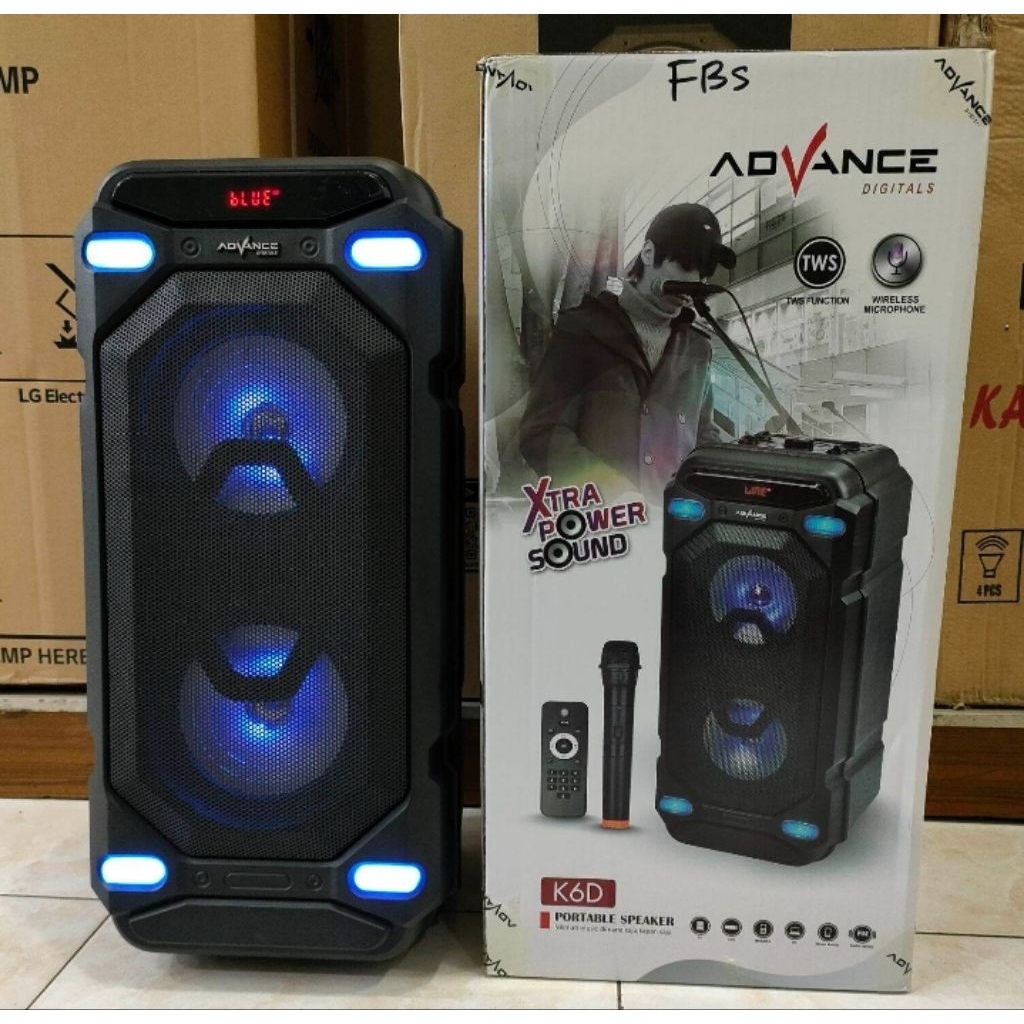 ADVANCE Speaker Bluetooth K6D Free Mic Wireless