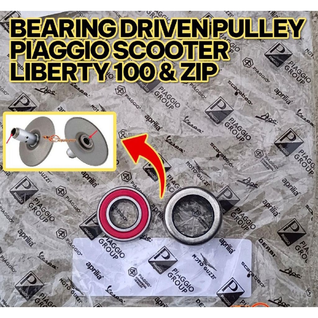 Bearing Laher Pulley Belakang Piaggio Zip 100 Liberty 100