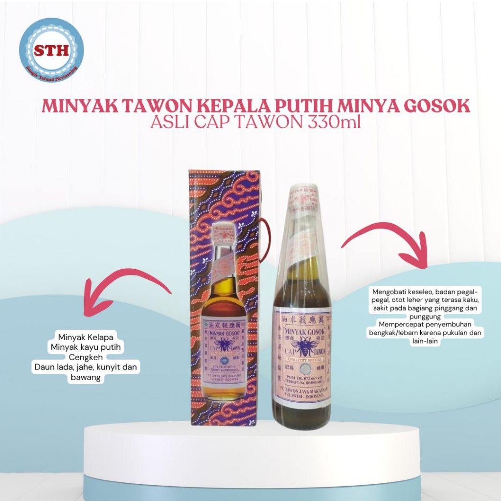 MINYAK TAWON KEPALA PUTIH MINYA GOSOK ASLI CAP TAWON 330ml