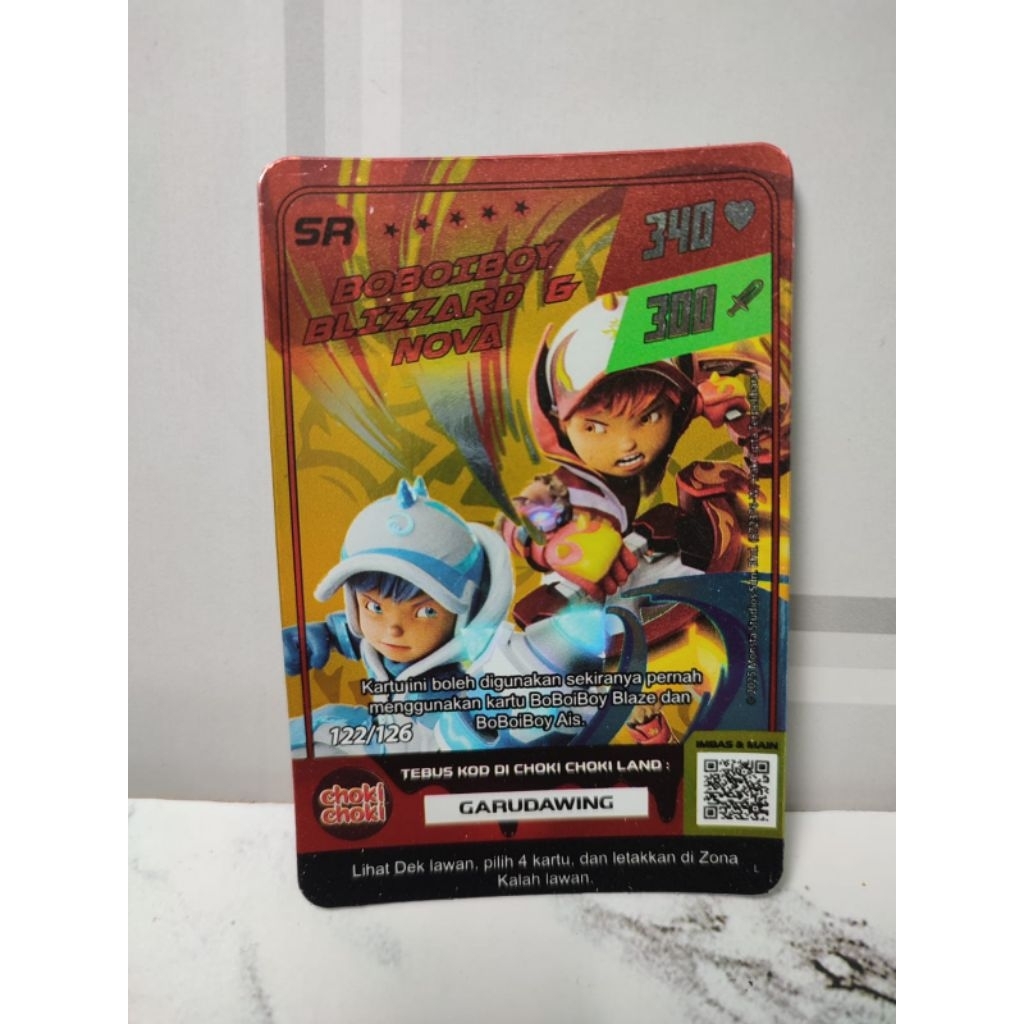 Kartu choki choki Boboiboy SR Versi TERBARU
