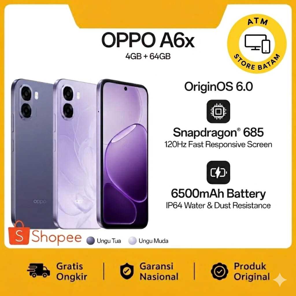 OPPO A6X RAM 4/64 GARANSI RESMI OPPO