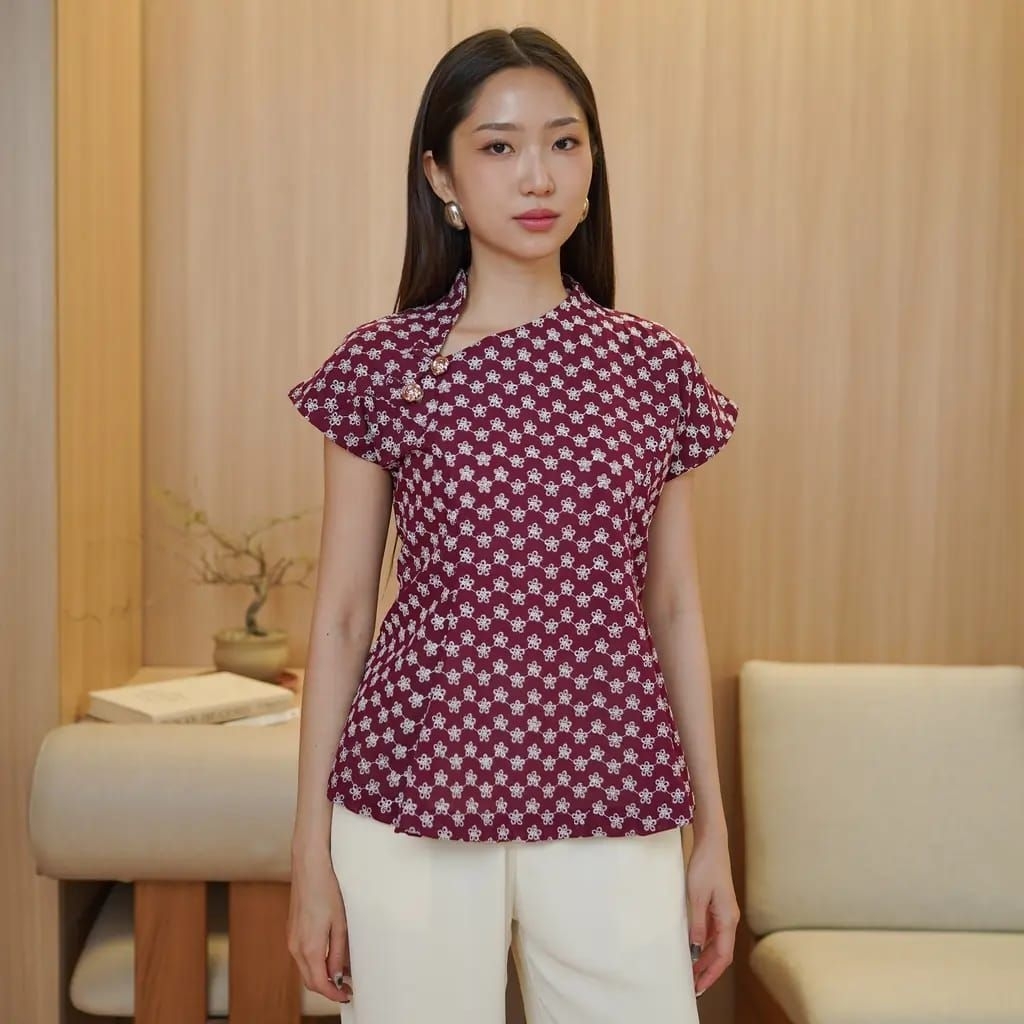 Chelsty - Vira Blouse Katun Bolong Bordir