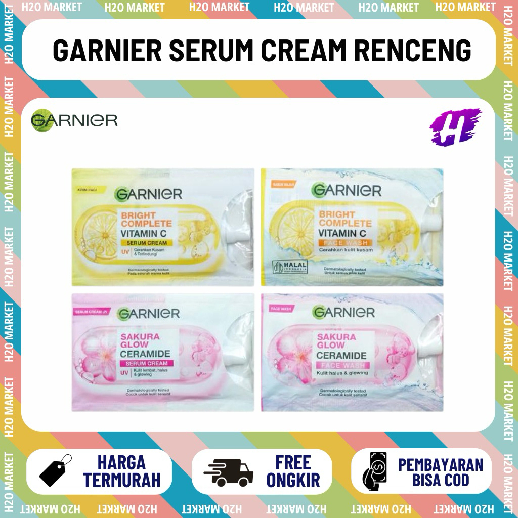 (1 RENCENG ISI 12 PCS) Garnier UV Serum Renceng 7 Ml Sachet Isi 12 Garnier