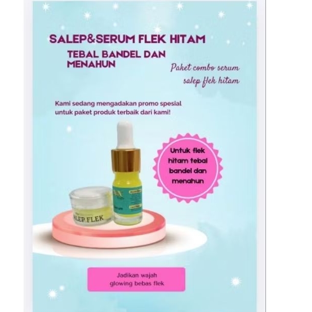 serum dan salep flek hitam bandel tebal menahun